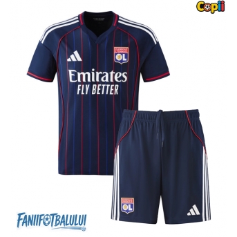 Olympique Lyonnais Echipament de Fotbal Replică 2025-26 Copii Deplasare (+ Șorturi)